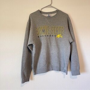 Russell Athletic Bowie State Bulldogs Sweatshirt Gray Medium Sports Crewneck